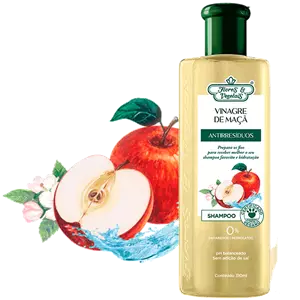 Imagem de Shampoo Vinagre De Maçã Antirresíduos - Flores & Vegetais 310ml
