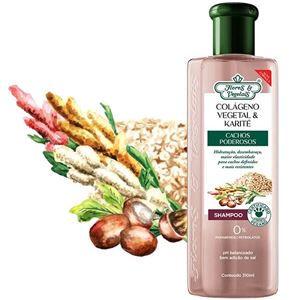 Imagem de Shampoo Colágeno Vegetal e Karité (Cachos Poderosos)  - Flores & Vegetais 310ml